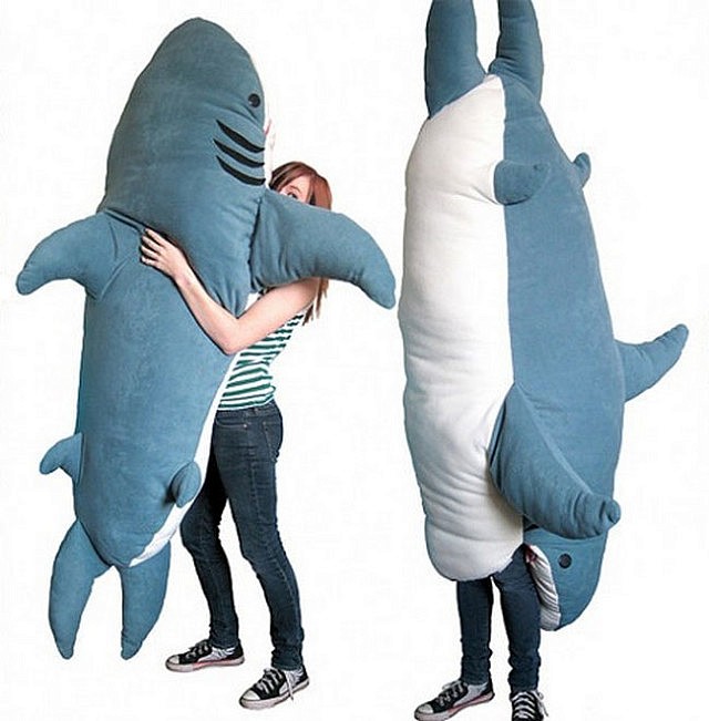 shark plush pillow