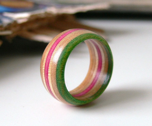 Recycled Skateboard Deck Ring