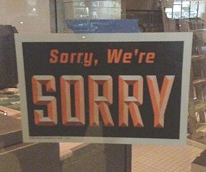 Werr Sorry Sign Neon Broken Heart Sign