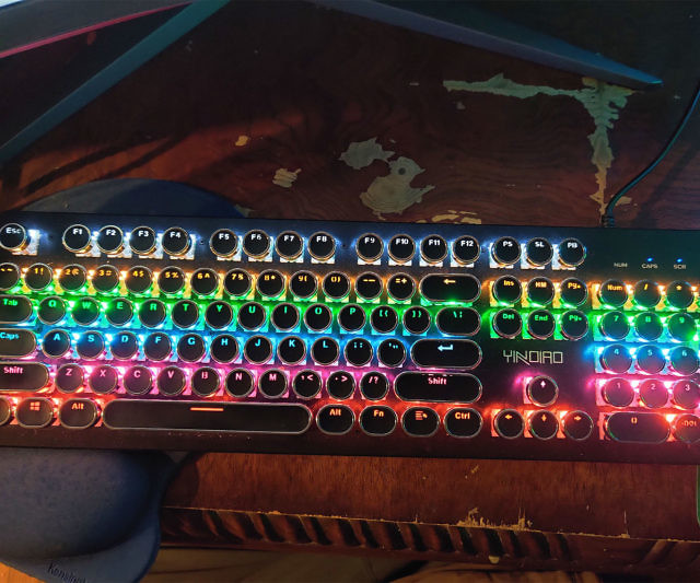 Steampunk Typewriter RGB Keyboard