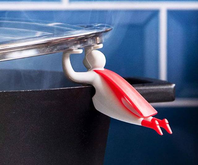 Superhero Pot Lid Steam Releaser