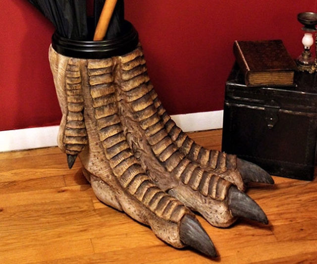 T Rex Foot Waste Basket t-rex-foot-waste-basket