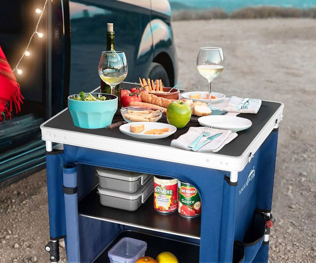 Three Tier PopUp Camping Table