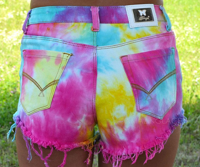 Tie Dye Cutoff Shorts