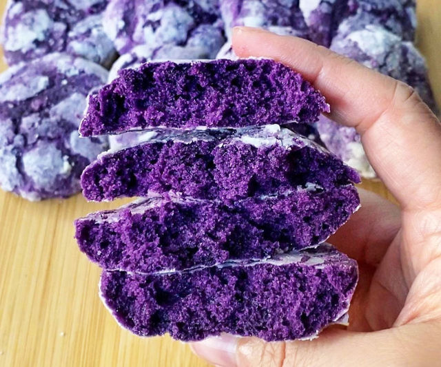 Ube “Crack” Cookies
