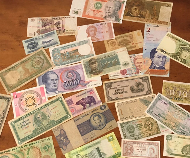 Vintage Foreign World Currency