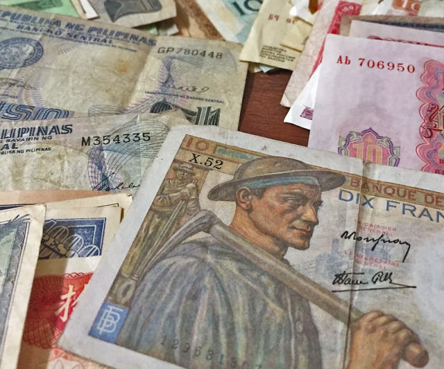 Vintage Foreign World Currency