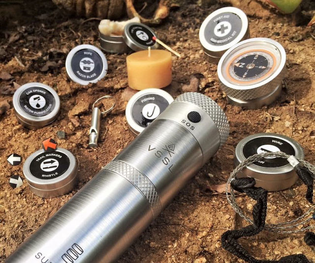 Survival Kit In A Flashlight