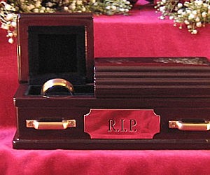 coffin wedding ring box