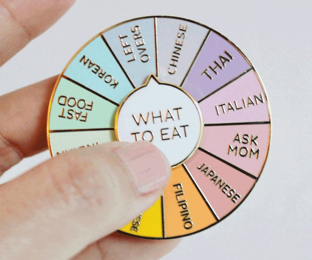 What To Eat Spinner Pin