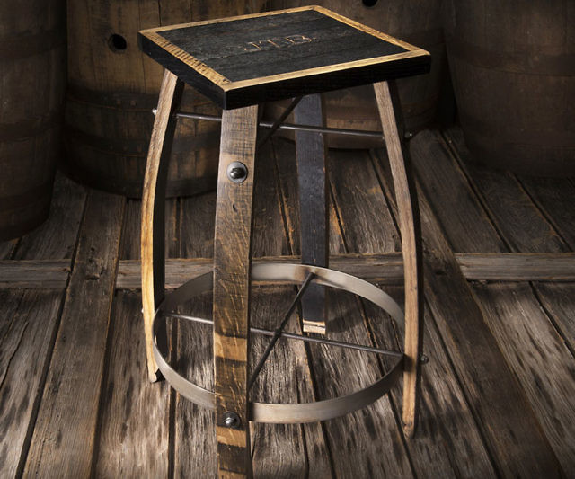 whiskey wood swivel bar stool