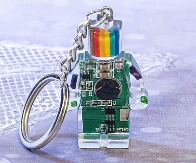 Circuit Board LEGO Keychain